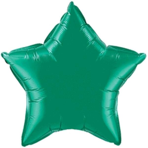 Mayflower Distributing 4 in. Emerald Green Star Flat Foil Balloon 4838